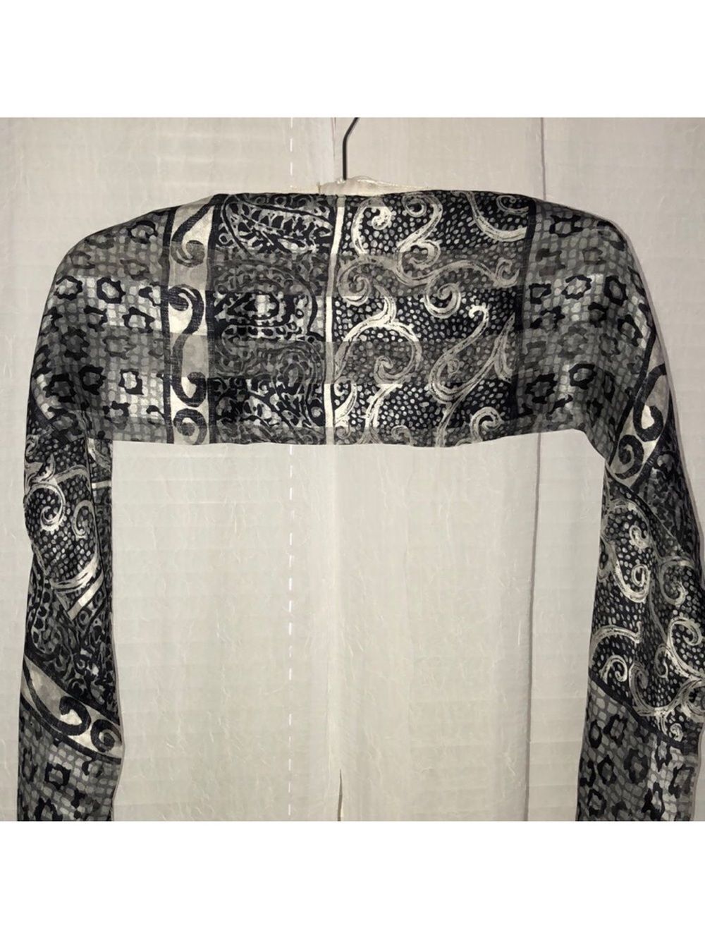 Nordstrom Double Layer 💯 Silk Paisley Polka Leopard Print Scarf